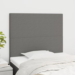 2 db sötétszürke szövet fejtámla 100x5x78/88 cm