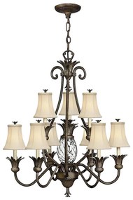 Hinkley HK-PLANT10-PZ - Csillár láncon PLANTATION 10xE14/40W/230V bronz