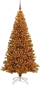 Karácsonyfa 300 LED-del állvánnyal Arany 210 cm PET