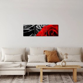 Kép - Rózsa virágok (órával) (90x30 cm)