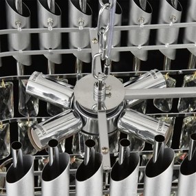 Brilagi - Láncos csillár ECLIPSE 10xE14/10W/230V 78x28 cm ezüstszínű