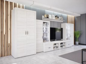 Luxara III. szekrénysor (Hófehér kőris) 2 ajtós ruhás elemmel modern