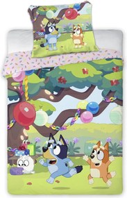 Bluey Garden Party gyerek, ovis ágyneműhuzat 100×135cm, 40×60 cm