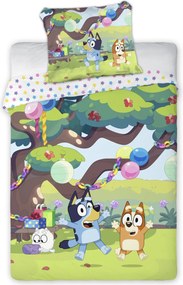 Bluey Garden Party gyerek, ovis ágyneműhuzat 100×135cm, 40×60 cm