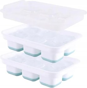 Jégkocka Készítő Forma 2 Tálcás Tetővel 20x13,5cm