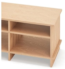 Natúr színű TV-állvány tölgyfa dekorral 180x50x40 cm Inari – Teulat