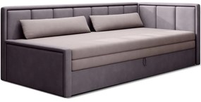 Rózsaszín zsenília kinyitható-tárolóhelyes kanapé 214 cm Fulgeo – ELTAP