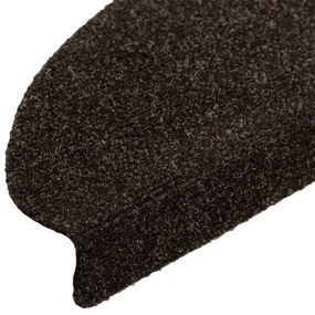 10 db öntapadós lépcsőszőnyeg 65 x 21 x 4 cm sötétbarna félkör alakú nagy