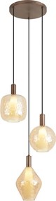 Design függőlámpa sötét bronz 3-lámpás - Ard