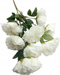 Mű Bazsarózsa Nagy Csokor Kompozíció Váza Dekoráció Minőségi XXL 70CM