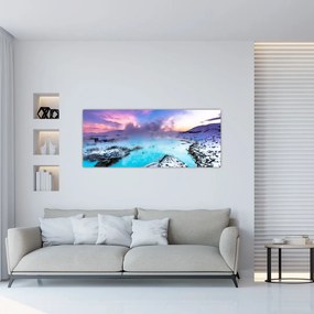 Kép - kék lagúna, Izland (120x50 cm)