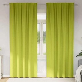 Függönyök függönyökkel 2 pcs Alma zöld 260x140cm Poliészter