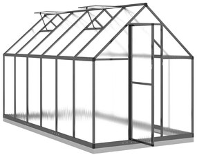 antracitszürke alumínium melegház alapvázzal 334x169x202 cm