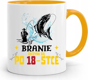Születésnapra 18 18. 18. Bögre Sárga Ajándék fényképes nyomattal
