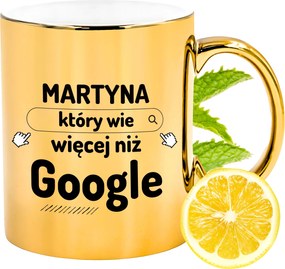 Prémium Arany Csillogó Bögre Martina Ajándék Nyomtatott Fotóval