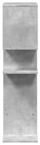 betonszürke szerelt fa elválasztó könyvespolc 92x29x112 cm