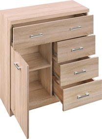 Komód 1D4S, sonoma tölgy, TOPTY TYP 20