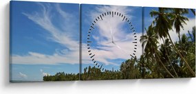 Kép a strandról (órával) (90x30 cm)