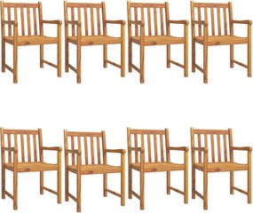 vidaXL 8 db tömör akácfa kerti szék 56 x 55,5 x 90 cm