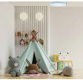 LED mennyezeti lámpa GALAXY KIDS LED/24W/230V zöld-fehér csillagokkal