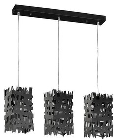 ONLI - Csillár zsinóron FORESTA 3xE27/15W/230V fekete