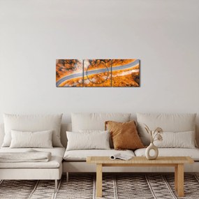 Kép - Hegyi út (órával) (90x30 cm)