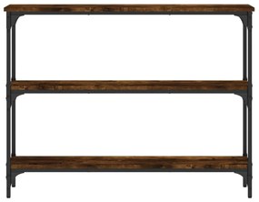 füstös tölgy színű szerelt fa tálalóasztal 100x22,5x75 cm
