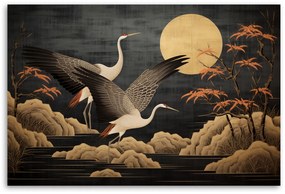 Gario Vászonkép Daruk és a hold Méret: 120 x 80 cm