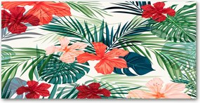 Konyhai panel Trópusi virágok 120x60 cm Ragasztó