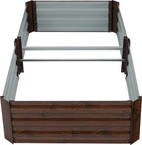 Magasított virágágy, barna, acél, NONKY TYP 7