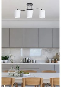 Csillár rúdon ESNYR 3xE27/40W/230V fekete/fehér