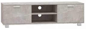 betonszürke szerelt fa TV-szekrény 140 x 40,5 x 35 cm