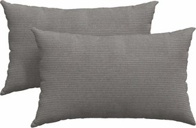 vidaXL Kanapé párnák 2 pcs Világosszürke 50 x 30 cm Bársonyos szövet