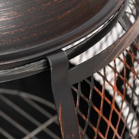 acél kerti tűzhely piszkavassal 39 x 39 x 90 cm