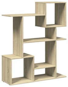 sonoma tölgy szerelt fa elválasztó könyvespolc 92x29x112 cm