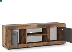 BLAGO RTV szekrény 140 cm – sötét tölgy/grafit