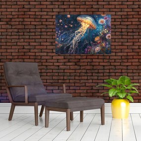 Üveg kép - Varázslatos medúza (70x50 cm)