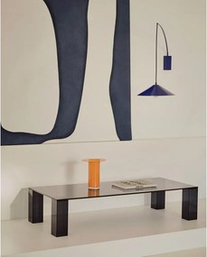 Sötétszürke üveg dohányzóasztal 60x140 cm Adularia – Kave Home