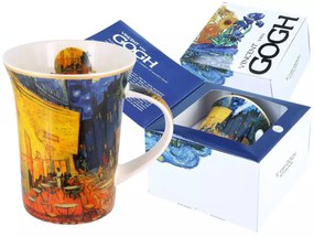 Van Gogh porcelán bögre díszdobozban 350 ml Kávéház éjjel