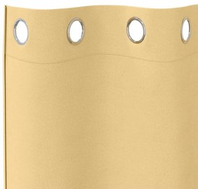 Függönyök függönyökkel 2 pcs Bézs 175x140cm Poliészter