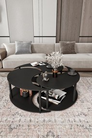 Yin dohányzóasztal, fekete, Ø70 cm – TR282PTR1520