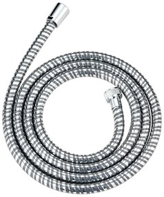 Fényes ezüstszínű zuhanyfej csővel Basic Line – Wenko