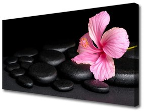 Vászonkép Black Stone Flower 100x50 cm