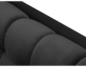 Bali sötétszürke bársony sarokkanapé, jobb oldali - Cosmopolitan Design