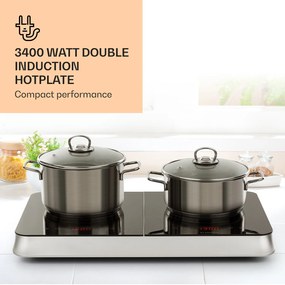 Klarstein InnoChef, indukciós főzőlap, 3400 W, érintésvezérlés, üvegkerámia