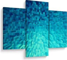 Absztrakt kocka kép (90x60 cm)