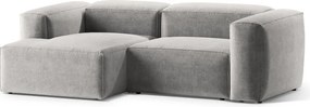 Világosszürke sarokkanapé (bal oldali-heverő résszel) Bergamo – Cosmopolitan Design