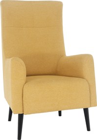 Füles fotel, sárga/fekete, SAMY