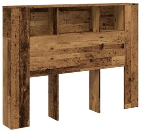 antik fa színű szerelt fa áthidalószekrény 140x18,5x102,5 cm