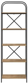 Könyvespolc kézműves tölgy 60 x 30 x 183 cm Faanyag